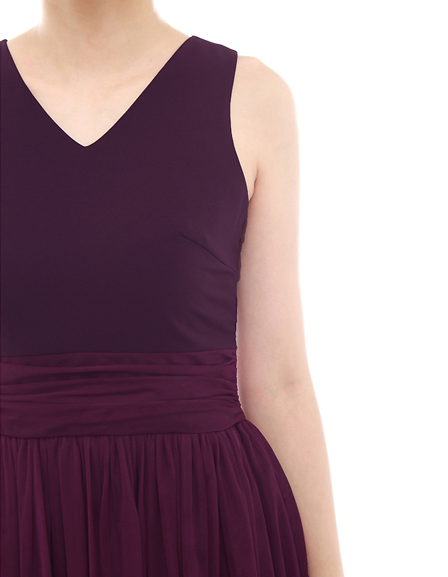 Vera Maxi Tulle Dress in Imperial Purple